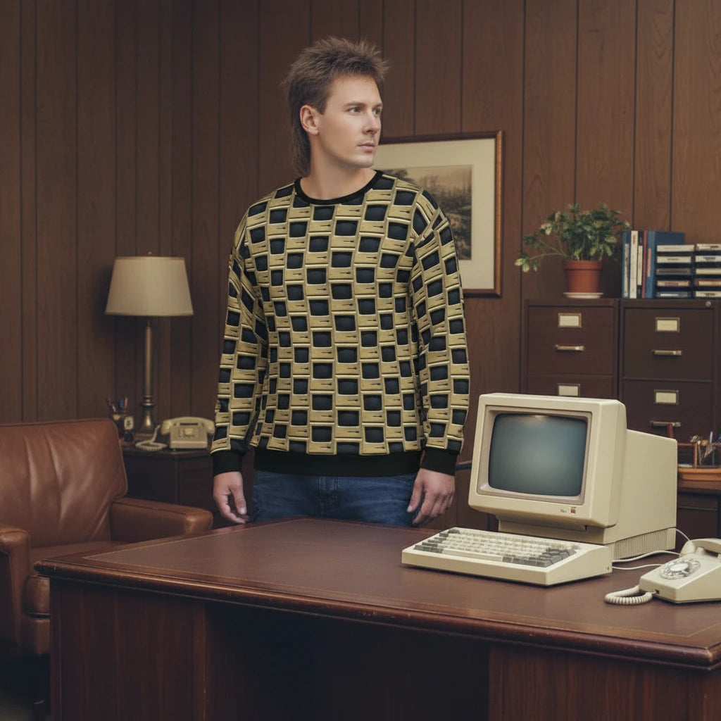 Old Apple Unisex Stretchy Fleece Lined Crew